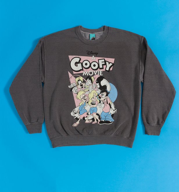 Disney A Goofy Movie Vintage Wash Charcoal Sweater